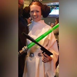 Princess Leia Star Wars A New Hope Cosplay Costume Dress Handmade Hood